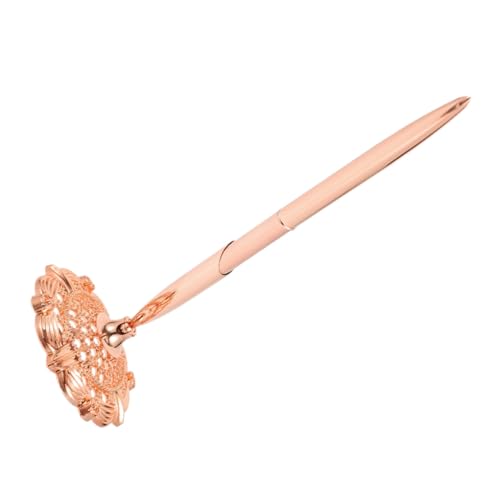 Tofficu Eleganter Kugelschreiber Roségold mit Schwarzmine Professioneller Business Stift für Büro Hotel und Hochzeit mit Dekorativem Hohlem Rundfuß als Stilvolles Accessoire und Tofficu Eleganter Kugelschreiber Roségold mit Schwarzmine Professioneller Business Stift für Büro Hotel und Hochzeit mit Dekorativem Hohlem Rundfuß als Stilvolles Accessoire und von Tofficu