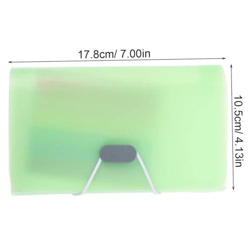 Tofficu Erweiterbare Fächermappe Mini Faltmappe in Transparenter Candy farbe Grün Dokumenten organizer mit Großer Kapazität für Büro Schule und Zuhause Leicht Tragbar und Strapazierfähig von Tofficu