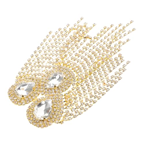 Tofficu Europäische Diamantanzug Quaste Schulter Mode Schulter Epaulette Quasten Dekorationen Anzug Zubehör Kostüme Epauletten Quaste Abzeichen Anzug Epauletten Männer Epauletten Golden von Tofficu