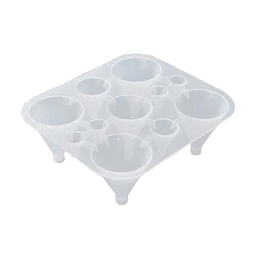 Tofficu Fach Silikonform Runde DIY Fondant Backform für Kristall Epoxidharz Kerzen Schokolade Candy Herstellung Bpa Frei Hitzebeständig Flexibel Leicht zu Reinigen von Tofficu