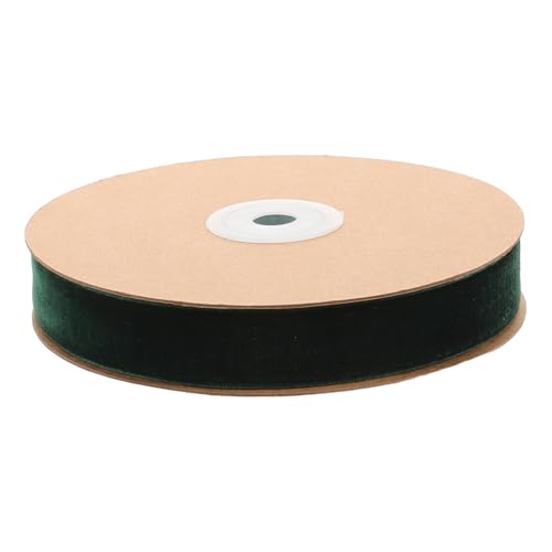 Tofficu Fluffy Flockband Dunkelgrün Einseitig Flockiertes Dekoband für Haaraccessoires und Bastelprojekte Vielseitig für Hochzeiten und Feiertage von Tofficu