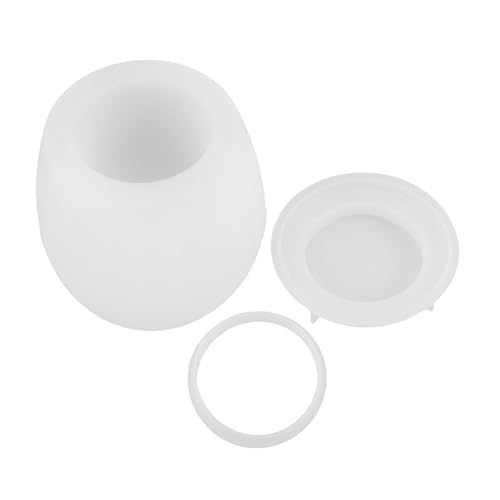 Tofficu Form für Aufbewahrung dosen Silikonformen für Epoxidharz Epoxidformen Silikon Silikonglasform Formen für Handwerk Topfform Flasche Silikonform Vintage-Glas-Harzform Kieselgel Weiß von Tofficu