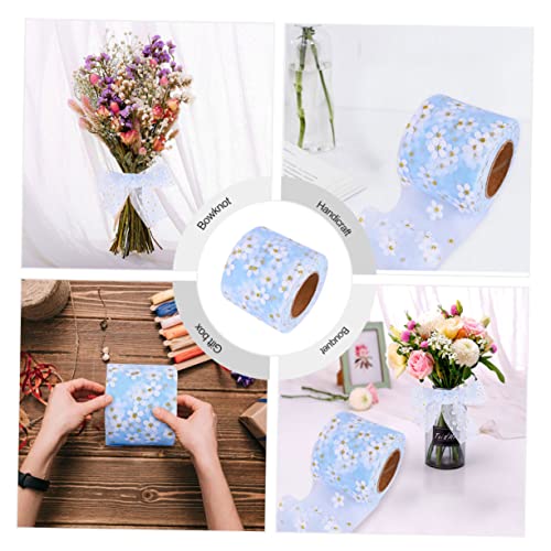 Tofficu Gazeband Durchsichtiges Organzaband Schleife Blaues Band Organza-drahtband Chiffon Braut- Hochzeit Haarbänder Stoff Tüll Babyband Salon Schier Blumenband Fälschung Leinen Blue von Tofficu