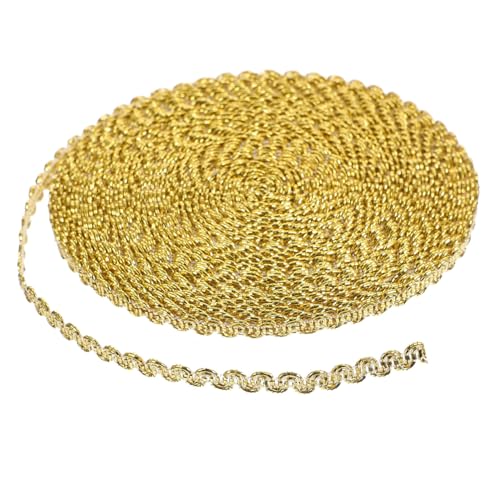 Tofficu Gimp Spitzenband S-form Polyester Metallic Borte Retro Spitzenbesatz für Braut Hochzeit DIY Kostüm Vorhang Nähen Zubehör von Tofficu