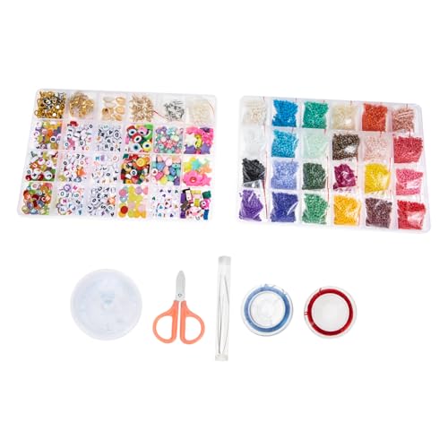 Tofficu Glasperlen Lose Perlen für Schmuck Bastel DIY Armband Halskette Herstellung Kreative Bunte Spacer Perlen Zubehör für Schmuckherstellung Tofficu Glasperlen Lose Perlen für Schmuck Bastel DIY Armband Halskette Herstellung Kreative Bunte Spacer Perlen Zubehör für Schmuckherstellung von Tofficu