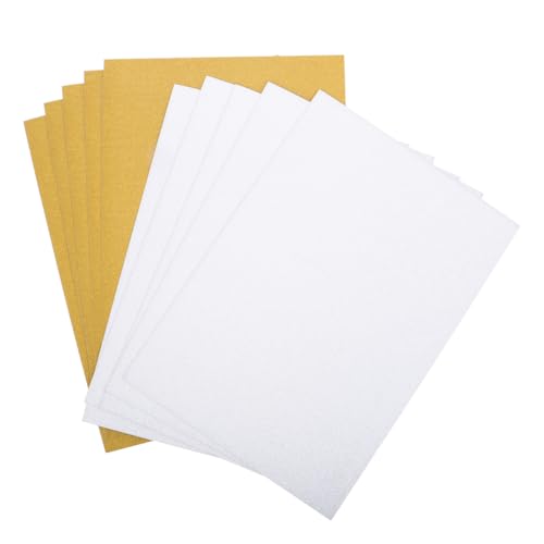 10 Blatt A4 Glitzerpapier zum Basteln und Gestalten, 11,7 X 8,3 Zoll, Gold & Silber, FüR Diy Bastelprojekte, Scrapbooking, Weihnachtskarten, Partydekorationen von Tofficu