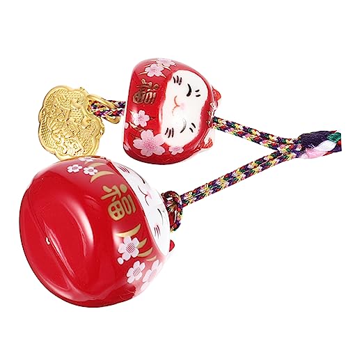 Tofficu Glückskatze Anhänger Japanischer Maneki Neko Dekorationspendant für Taschen Schlüssel und Handys Glücksbringer Accessoire Zufälliger Roter Farbe Langlebig und Tofficu Glückskatze Anhänger Japanischer Maneki Neko Dekorationspendant für Taschen Schlüssel und Handys Glücksbringer Accessoire Zufälliger Roter Farbe Langlebig und von Tofficu