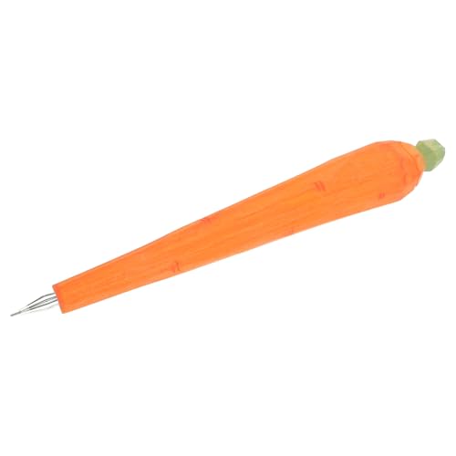 Tofficu Gravurstift aus Holz büromaterial geschenkartikel Schreibstift mit Karottenform kugelschreiber Karottenstift Karikatur Karotten-Gel-Tintenstift Gelstift zu Ostern Bambus von Tofficu