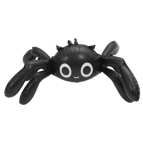 Tofficu Großer Aufblasbarer Spinnenballon aus Aluminiumfolie Wiederverwendbare Halloween-dekoration Stabile Form für Innen Außenbereich für Spinnen-mottopartys und Gruselige Events von Tofficu