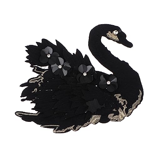 Tofficu Großer Bestickter Schwan Applikation Patch mit Blumen und Perlen Hochwertiger Stoffaufnäher zum Aufnähen für Kleidung Diy Basteln Modisches Accessoire für Kleidung und Taschen Tofficu Großer Bestickter Schwan Applikation Patch mit Blumen und Perlen Hochwertiger Stoffaufnäher zum Aufnähen für Kleidung Diy Basteln Modisches Accessoire für Kleidung und Taschen von Tofficu