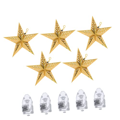 Tofficu Hängende Lichter Weihnachtsdeko Teiliges Goldenen und Gelben Papier Pendelleuchten mit LED Mini Batterie für Festliche Anlässe Einfach zu Montieren und Vielseitig Einsetzbar Tofficu Hängende Lichter Weihnachtsdeko Teiliges Goldenen und Gelben Papier Pendelleuchten mit LED Mini Batterie für Festliche Anlässe Einfach zu Montieren und Vielseitig Einsetzbar von Tofficu