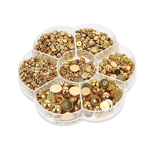 Tofficu Halbkreisförmige Harzperlen Dekorationszubehör für DIY Handwerk Goldene Simulierte Perlen für Kleidung Nageldesign und Bastelprojekte Tofficu Halbkreisförmige Harzperlen Dekorationszubehör für DIY Handwerk Goldene Simulierte Perlen für Kleidung Nageldesign und Bastelprojekte von Tofficu
