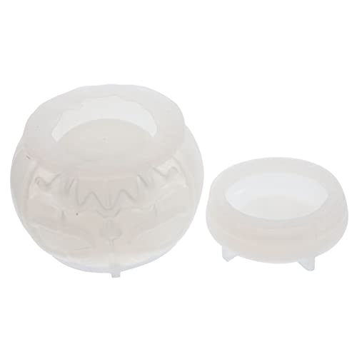 Tofficu Halloween Kürbis Candy Jar Silikonform Teiliges DIY Epoxidharz Gießform für Dekorative Aufbewahrung Halloween Party Basteln Geschenkideen von Tofficu