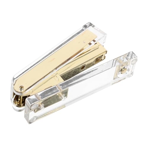 Tofficu Hefter Bürowefter Ästhetisches Briefpapier Büromaterial für den Schreibtisch Heistebürovorräte Hefte für Schreibtisch Acryl Golden von Tofficu