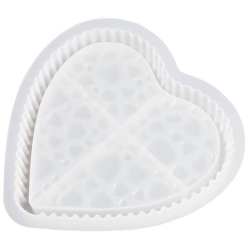 Tofficu Herzförmige Silikonform für DIY Dekorationen Feine Details Hitzebeständig Rutschfest Vielseitig als Aufbewahrungsbehälter und Gießform für Harz Seife Kuchen Geeignet für Basteln Tofficu Herzförmige Silikonform für DIY Dekorationen Feine Details Hitzebeständig Rutschfest Vielseitig als Aufbewahrungsbehälter und Gießform für Harz Seife Kuchen Geeignet für Basteln von Tofficu