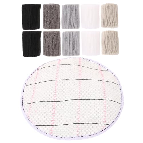 Tofficu Hochwertiges Teppich Häkelgarn Weich Flauschig Farbmix Schwarz mit Rundem für DIY Knüpfteppich Knüpfen Anfänger Geeignet Tofficu Hochwertiges Teppich Häkelgarn Weich Flauschig Farbmix Schwarz mit Rundem für DIY Knüpfteppich Knüpfen Anfänger Geeignet von Tofficu