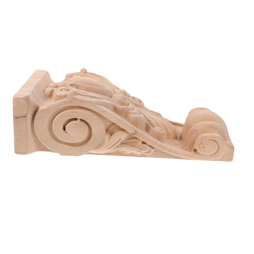 Tofficu Holz Geschnitzte Applikation Massivholz Säulen Dekorative Ecke Möbelverzierung DIY Holzdeko für Möbel Eckornament mit Feiner Verarbeitung und Glatter Oberfläche von Tofficu