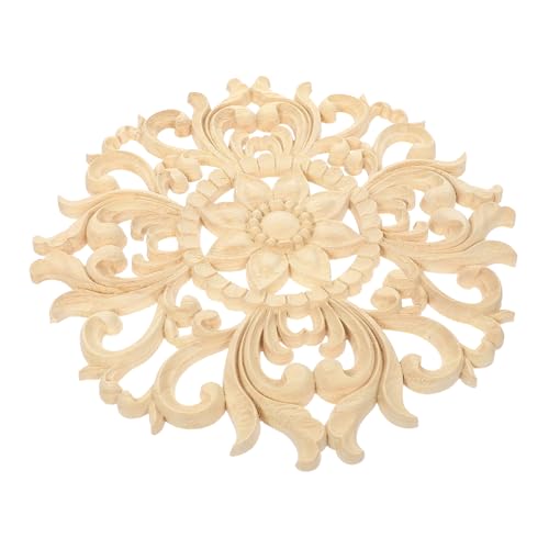 Tofficu Holz Geschnitztes Rundes Applique Traditionelles Möbelornament aus Hochwertigem Holz Langlebig und Bemalbar für Individuelle Dekoration und DIY projekte Tofficu Holz Geschnitztes Rundes Applique Traditionelles Möbelornament aus Hochwertigem Holz Langlebig und Bemalbar für Individuelle Dekoration und DIY projekte von Tofficu