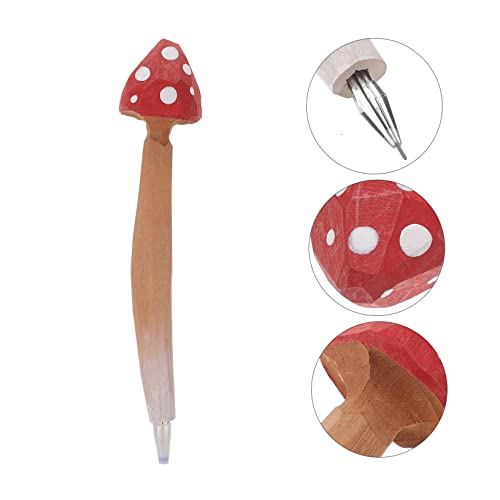 Tofficu Holz Kugelschreiber Pilzform Kreativer Holzschnitz Stift Lustiger Schreibstift für Schüler Büro Schulbedarf Tofficu Holz Kugelschreiber Pilzform Kreativer Holzschnitz Stift Lustiger Schreibstift für Schüler Büro Schulbedarf von Tofficu
