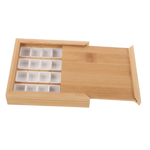 Tofficu Holz Pigmentbox Fächer mit Deckel Langlebig und Tragbar Wasserfeste Farbaufbewahrung für Aquarell und Gouachefarben für Künstler Schüler und DIY Malprojekte Tofficu Holz Pigmentbox Fächer mit Deckel Langlebig und Tragbar Wasserfeste Farbaufbewahrung für Aquarell und Gouachefarben für Künstler Schüler und DIY Malprojekte von Tofficu