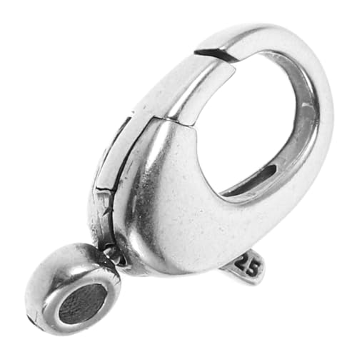 Tofficu Hummerschere Hummerverschlusszauber für Armbänder Schmuckzubehör Ringe Karabinerverschluss aus Metall Karabinerverschluss für Halskette Schmuckzubehör Biegeringe Silber- von Tofficu