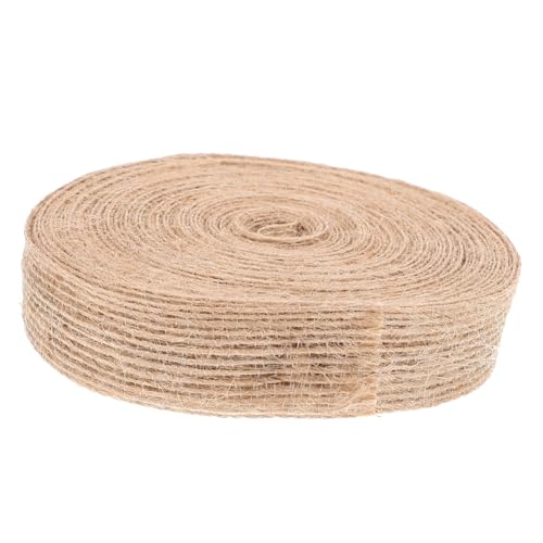 Tofficu Juteband Breit Natürliches Verschleißfestes Bastelband aus Jute für DIY Geschenkverpackung Schleifenband und Dekoration Robustes Handgefertigtes Sackleinenband für Blumensträuße von Tofficu