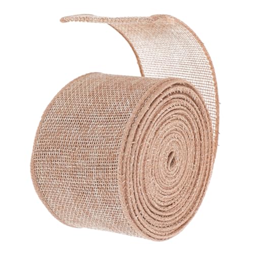Tofficu Juteband Mit Draht: 6,3 Cm Band Mit Drahtkante Für Weihnachtsbaum, Geschenkverpackung, Hochzeit, Event, Party, Zuhause, Schleifen, Basteln, Dekoration, Hellbraun Tofficu Juteband Mit Draht: 6,3 Cm Band Mit Drahtkante Für Weihnachtsbaum, Geschenkverpackung, Hochzeit, Event, Party, Zuhause, Schleifen, Basteln, Dekoration, Hellbraun von Tofficu