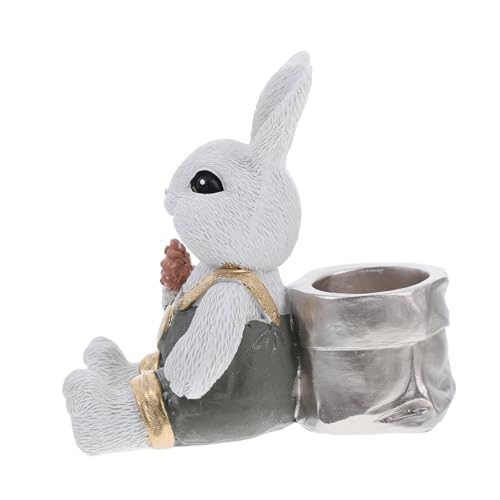 Tofficu Kaninchen Ornament Heimdekoration Kawaii Osterhasen Figur Kaninchen Statue Ornament Osterhasen Bastelarbeit Osterdekoration Tierstatuen Hasen Hasen von Tofficu