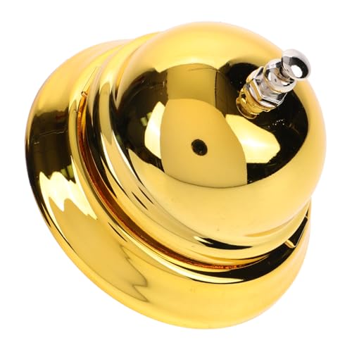 Tofficu Klassische Serviceglocke Handglocke Goldfarben Klangstark Für Restaurant Hotel Empfang Leicht Tragbar Für und Empfangsbereiche von Tofficu