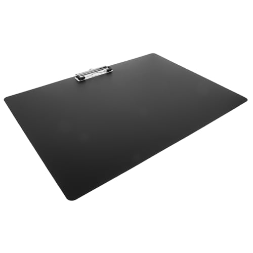 Tofficu Klemmbrett aus Dickem Horizontale Schreibunterlage mit Metallclip für Büro Schule und Zuhause Strapazierfähig und Ergonomisch Gestaltet Schwarz von Tofficu