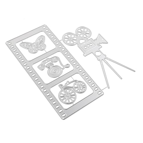 Tofficu Kreativer Kamerastempel bastelmaterial prägeform Kreativ Basteln Schrottbuch Album-Foto-Scrapbooking Stanzformen für Papierhandwerk empfindliche Stanzform Kohlenstoffstahl Silver von Tofficu