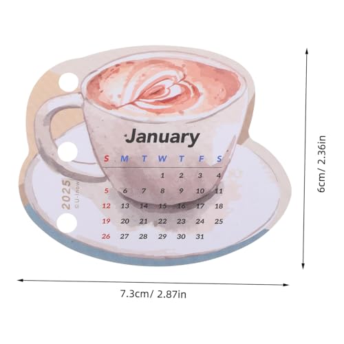 Tofficu Künstlerischer Retro Kaffee-tischkalender mit Drei Loch-loose-leaf Nachfüllungen Glattes Papier für Schreibtisch und Kreative Räume zur Täglichen Planung Tofficu Künstlerischer Retro Kaffee-tischkalender mit Drei Loch-loose-leaf Nachfüllungen Glattes Papier für Schreibtisch und Kreative Räume zur Täglichen Planung von Tofficu