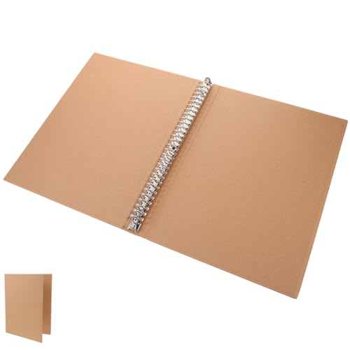 Tofficu Loseblatt-Bucheinband business notebook mappen Binder-Notizbuch-Set PC-Shell Ringbuch-Einband A4-Ringbuch-Notizbuch Ordnerabdeckung A4 Ordner Loseblatt-Notizbuchhülle Kraftpapier von Tofficu