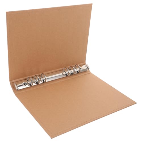 Tofficu Loseblatt-bucheinband Für Schlüssel Nachfüllbarer Notizbuchordner Ringbuch Notizbuch Wiederverwendbar Notizbuch Zeitschrift Notizbuch Binder Die Büro Lochringe Binden Kraftpapier von Tofficu