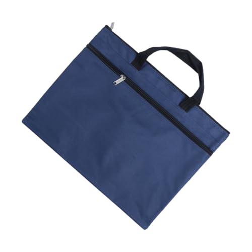 Tofficu Marineblaue Dokumententasche Wasserdichte Portfolio Organizer Aktentasche mit Reißverschluss für Geschäftsreisen Büro und Schule von Tofficu