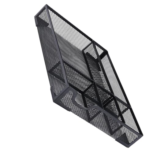 Tofficu Metall Dokumentenablage Schwarz Großer Mesh File Organizer für Büro Schreibtisch Aktenablage Magazinhalter Praktischer Aufbewahrungskorb für Ordner und Zeitschriften von Tofficu
