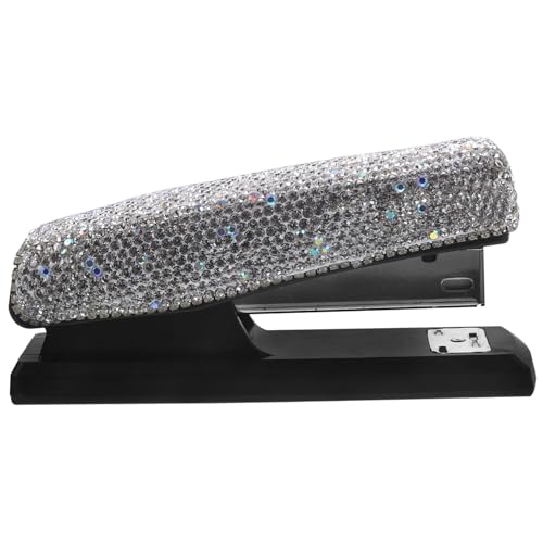 Tofficu Metall Heftgerät Handlich Langlebig für Büro Schule Praktisch Stabiles Heften Bequemes Bedienen Weiß Diamant Design von Tofficu