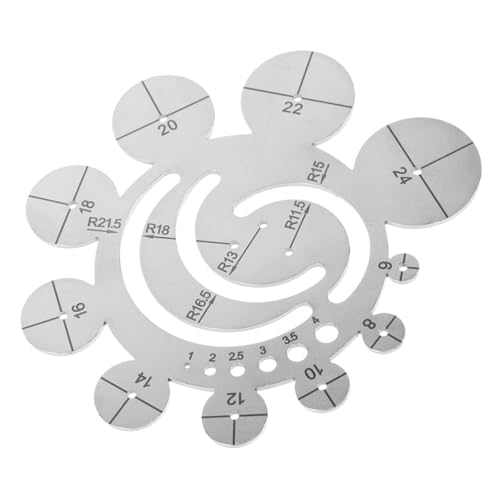 Tofficu Metall Leder Schablone Rundes Schneidewerkzeug Langlebige Diy Ledervorlage Präzise Maßskala für Handwerk und Lederprojekte Tofficu Metall Leder Schablone Rundes Schneidewerkzeug Langlebige Diy Ledervorlage Präzise Maßskala für Handwerk und Lederprojekte von Tofficu