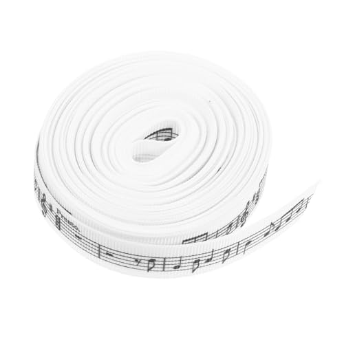 Tofficu Musikband Verzierungen für das Handwerk dekoratives Band Feiertagsbänder Musiknotenbänder Packband vorhanden Blumenband Geschenkband zum Umwickeln Musiknotenband Polyester von Tofficu