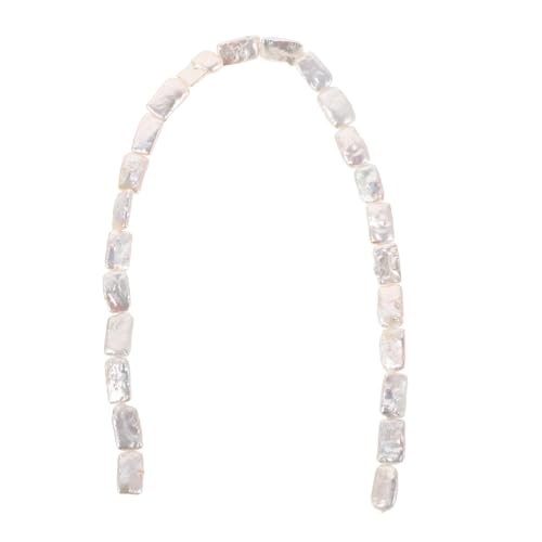 Tofficu Natürliche Süßwasser-barockperlen Strang Unregelmäßige Weiße Zuchtperlen für DIY Schmuckherstellung Echt Perlenschmuck für Ohrringe Halsketten Armbänder von Tofficu