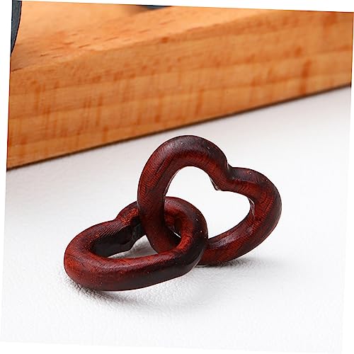 Tofficu Natürlicher Holz Herzanhänger Herzförmiges DIY Schmuckzubehör Handgefertigte Holzherz Deko Romantisches Holzherz Armband Zubehör für Hochzeit und Familie von Tofficu