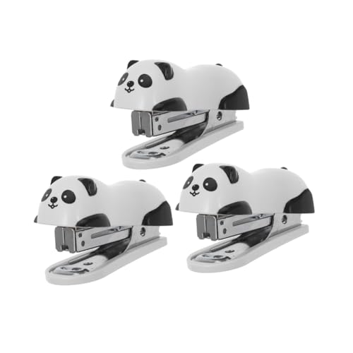 Tofficu Niedlicher Mini-panda-hefter, Kompakter Handhefter Für Büro, Schule, Zuhause, Für Kinder, Studenten, Lehrer, Büro-schreibwaren, 3 Stück von Tofficu
