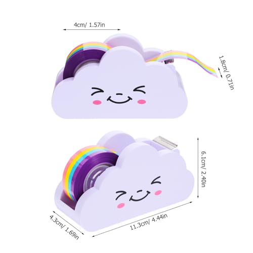 Tofficu Niedlicher Wolken klebebandabroller mit Buntem Klebeband Präziser Schneidefunktion für DIY Scrapbooking und Schreibtisch für Schüler und Bastelfans Tofficu Niedlicher Wolken klebebandabroller mit Buntem Klebeband Präziser Schneidefunktion für DIY Scrapbooking und Schreibtisch für Schüler und Bastelfans von Tofficu
