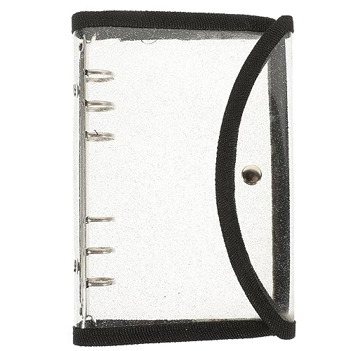 Tofficu Ordner Klemmbrett mit Speicher wieder auffüllbar Karton Aufkleber transparenter Einbanddeckel Dateien büroartikel büromaterial klares Bindemittel Einbände für Notizbücher PVC Black von Tofficu