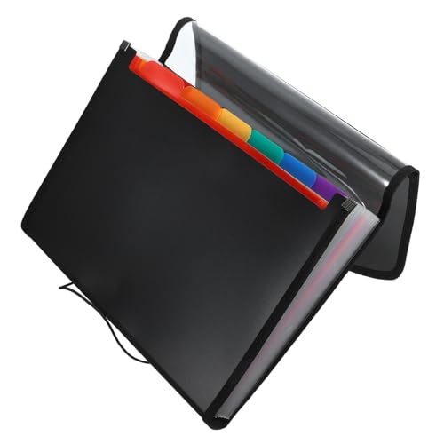Tofficu Ordner Organpaket bürobedarf organizer aktenordner Ablage Organizer Datei-Organizer Organisatoren Akkordeondateiorganisator Dokument Organizer Ordner erweiterbarer Ordner PVC Black von Tofficu