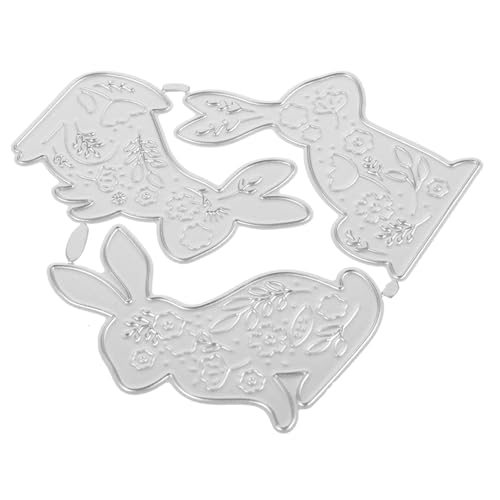 Tofficu Ostern Sterben Sterben Hase Wort Prägemappen Fotoalbum Sammelalbum Für Häschen Stanzformen Schneiden Scrapbooking-stanzlinge Prägung Gestanzt Silver Kohlenstoffstahl von Tofficu
