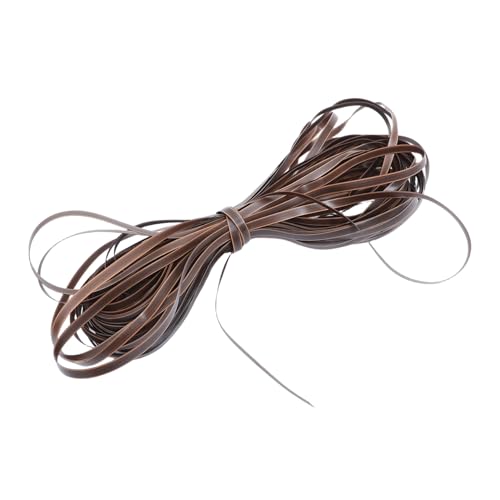 Tofficu PE Rattan Reparaturband Wetterfester Flacher Kunststoff-rattanstreifen für Möbelreparatur Korbgeflecht Gartenstuhl DIY Handwerk in Kaffee-farbverlauf mit Doppelprägung von Tofficu