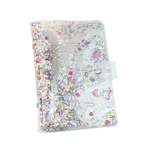 Tofficu PVC Binder Cover Loseblatt Notizbuchhülle mit Glitzer Pailletten Transparente Langlebige Schutzabdeckung für Schul und Bürobedarf Nachfüllbare Ringordner Ersatzhülle Tofficu PVC Binder Cover Loseblatt Notizbuchhülle mit Glitzer Pailletten Transparente Langlebige Schutzabdeckung für Schul und Bürobedarf Nachfüllbare Ringordner Ersatzhülle von Tofficu