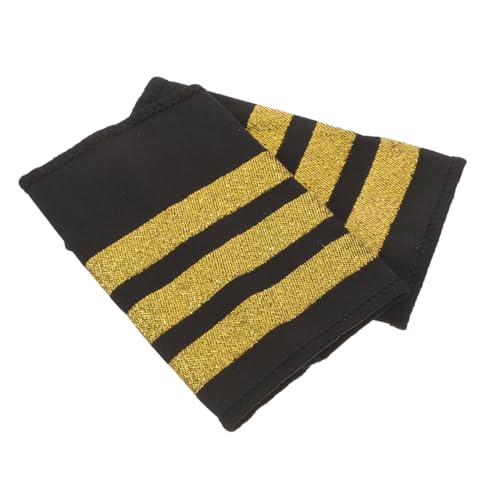 Tofficu Pilot Schulterklappen Gold Streifen Traditionelle Epauletten für Herren Pilotenuniform Stilvolle Fluggesellschaft Abzeichen Hochwertige Luftfahrt Uniform Dekoration Tofficu Pilot Schulterklappen Gold Streifen Traditionelle Epauletten für Herren Pilotenuniform Stilvolle Fluggesellschaft Abzeichen Hochwertige Luftfahrt Uniform Dekoration von Tofficu