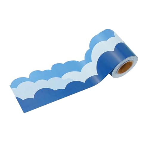 Tofficu Pinnwand-ränder: Blauer Himmel, Gestanzte, Rolle Mit Gewelltem – Für Schulklassenzimmer, Kreidetafel, Party, Heimdekoration, 7,5 Cm X 15 M Tofficu Pinnwand-ränder: Blauer Himmel, Gestanzte, Rolle Mit Gewelltem – Für Schulklassenzimmer, Kreidetafel, Party, Heimdekoration, 7,5 Cm X 15 M von Tofficu